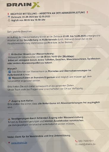 DrainX GmbH — Kundenfoto