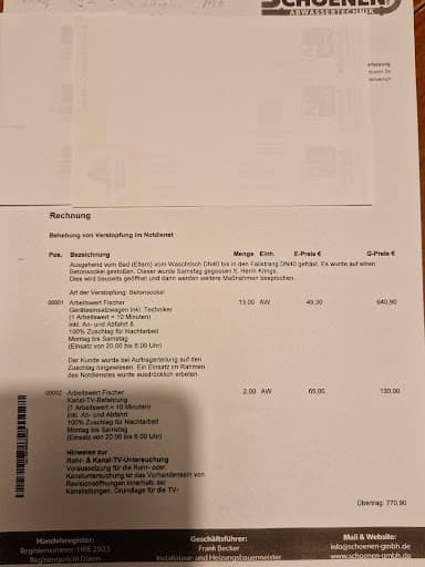 Schoenen GmbH Abwassertechnik — Kundenfoto
